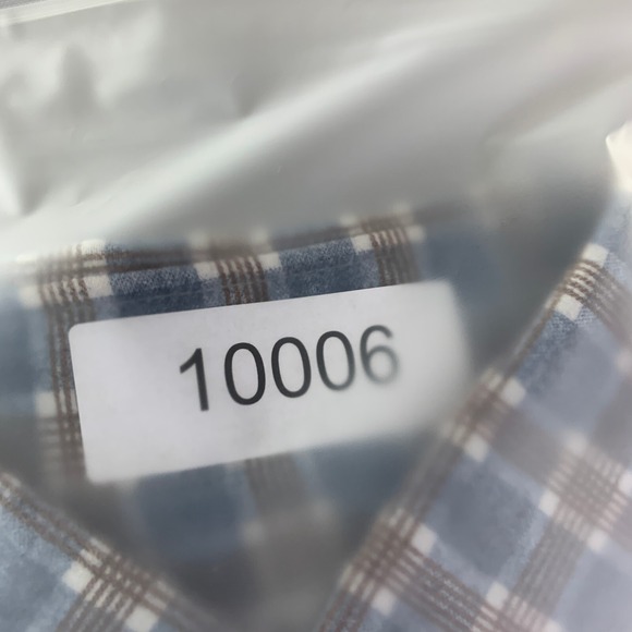 Emanuel Berg Shirt Men Medium Check Flannel Soft Button Up Performance Stretch - Picture 12 of 12